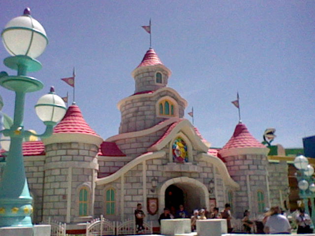 super nintendo world park picture taken with my 3ds